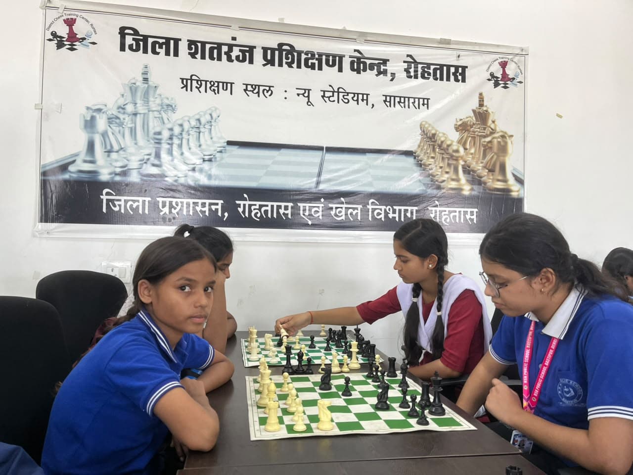 RSK Public School student participating in Rohtas District Chess Championship